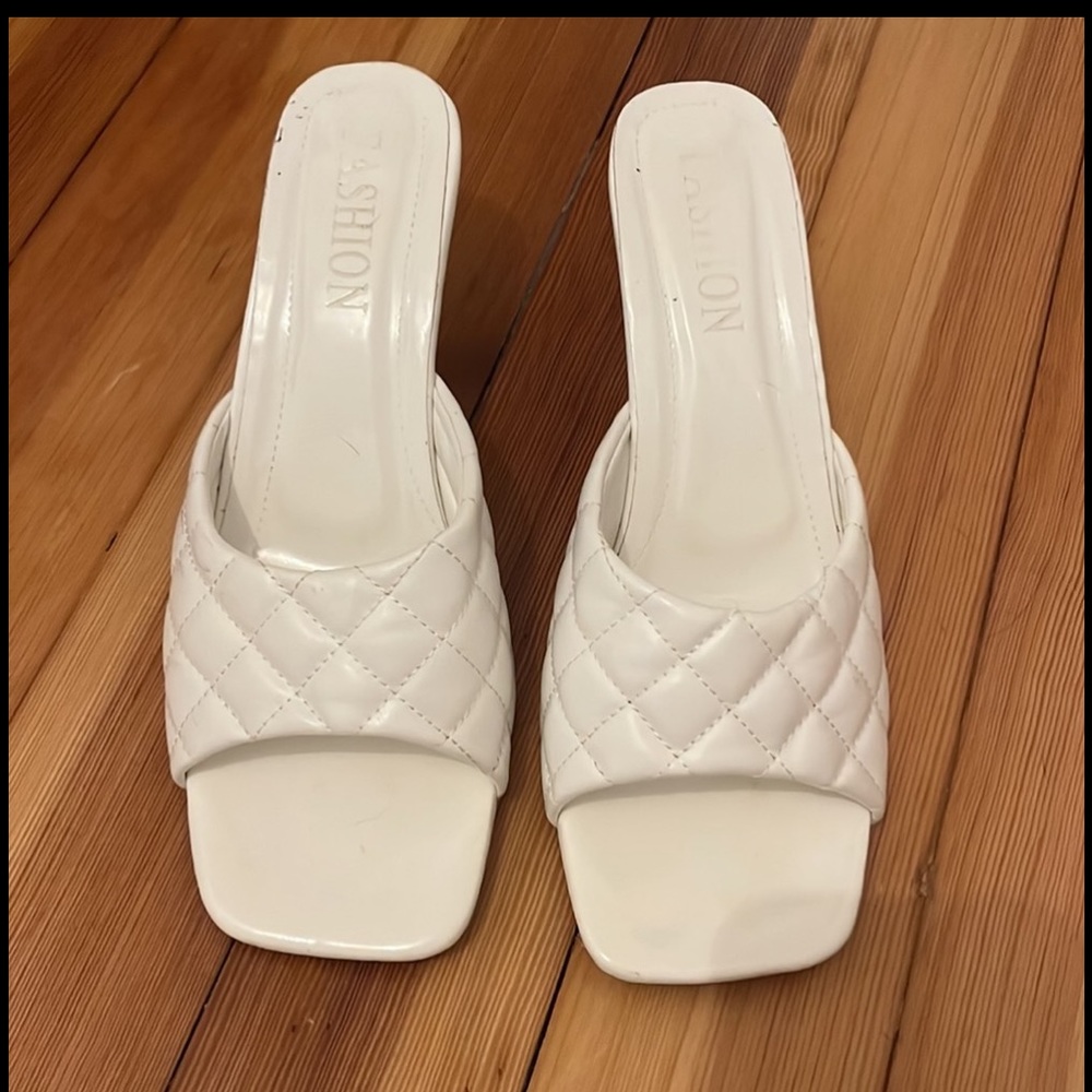 White Mule Heels